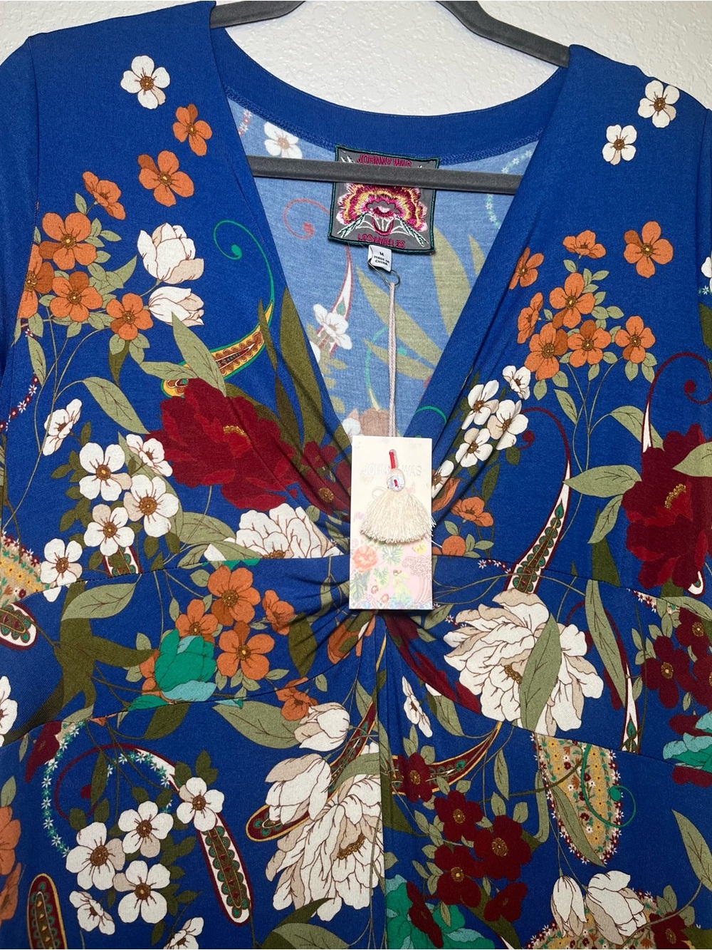 Johnny Was Tee Bee Twist Front Swing Dress Size Medium NEW Floral Soft Midi - Picture 3 of 14